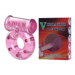 Inel vibrant pentru penis Baile cu fluture, roz