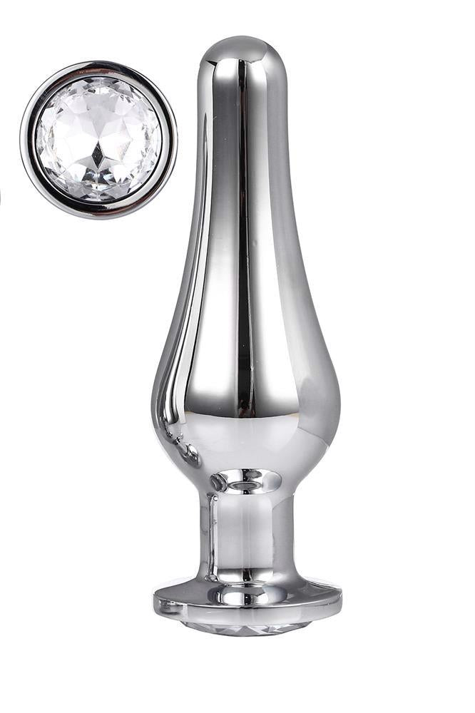 Plug anal Gleaming Love din aluminiu, argintiu, L 12,7 cm