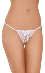 Tanga SoftLine Collection Teardrop, alb, mărime M/L