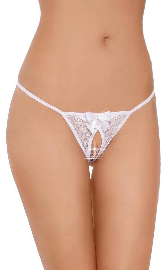 Tanga SoftLine Collection Teardrop, alb, mărime M/L