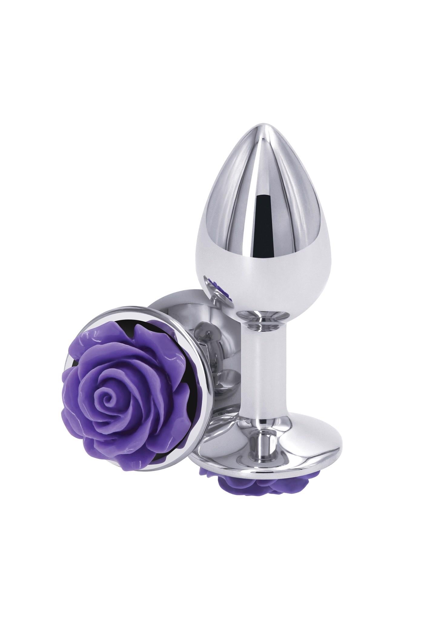 Dop anal din aluminiu NS Novelties, culoare violet, mic, 7,6 cm