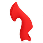 Vibrator mini texturat pentru deget Loveline, roșu, 12 cm