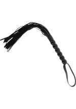 Bici cu mărgele PU negre 60 cm