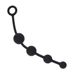 Perle anale curbate din silicon Levelz, negre, 29,5 cm