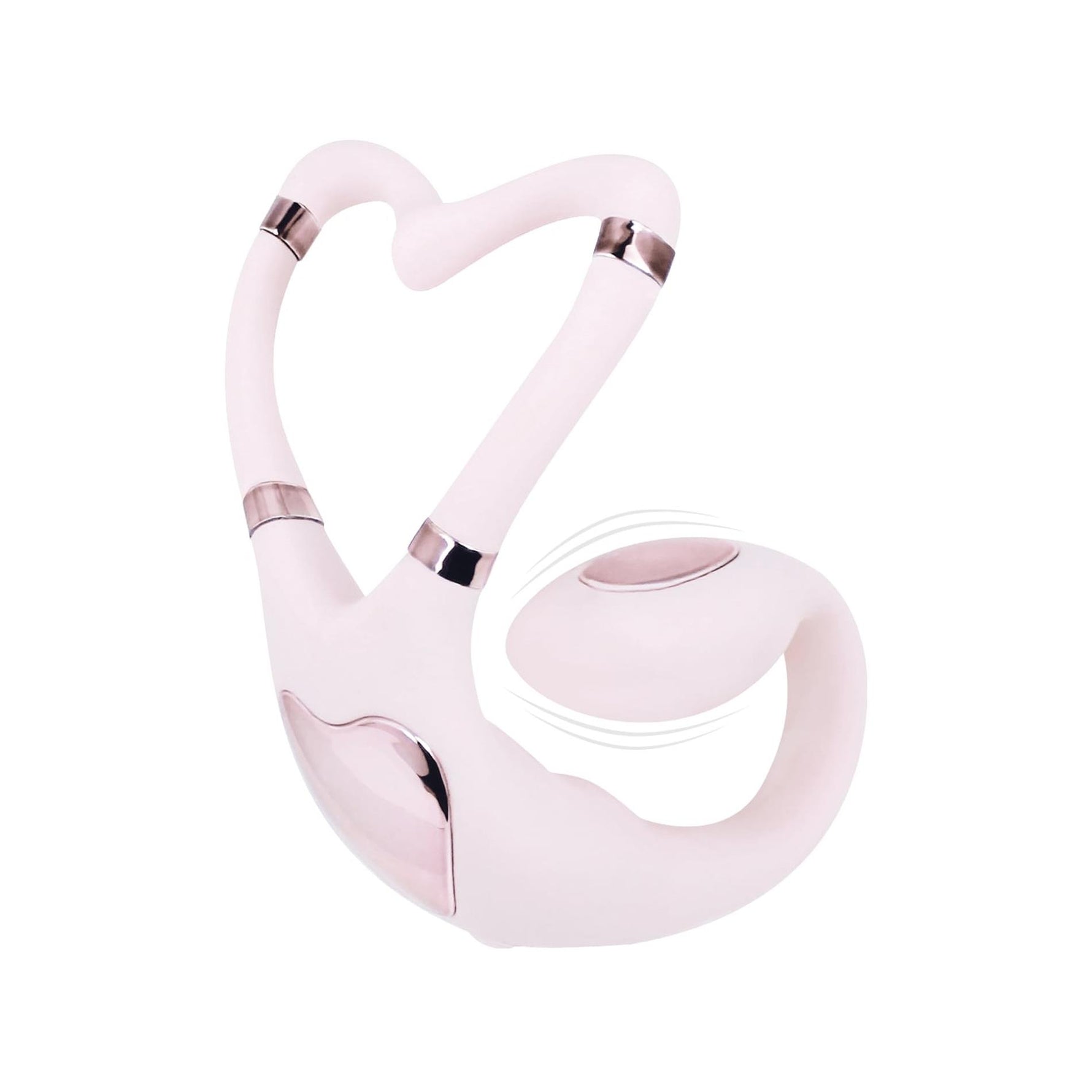 Vibrator Adrien Lastic Venus cu aplicație, roz pal, USB, 11 cm