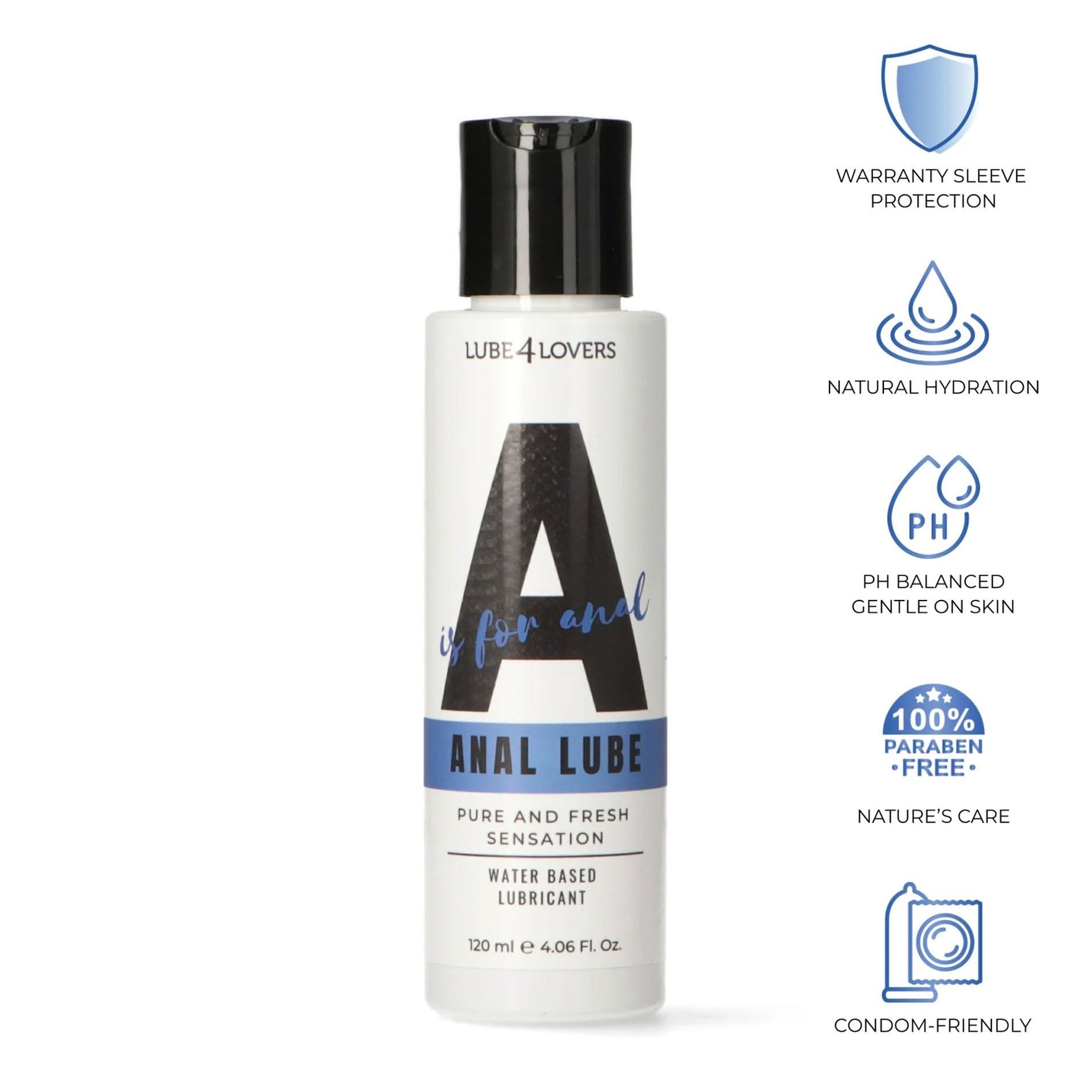 Lubrifiant anal pe bază de apă Lube4lovers cu aloe vera 120 ml