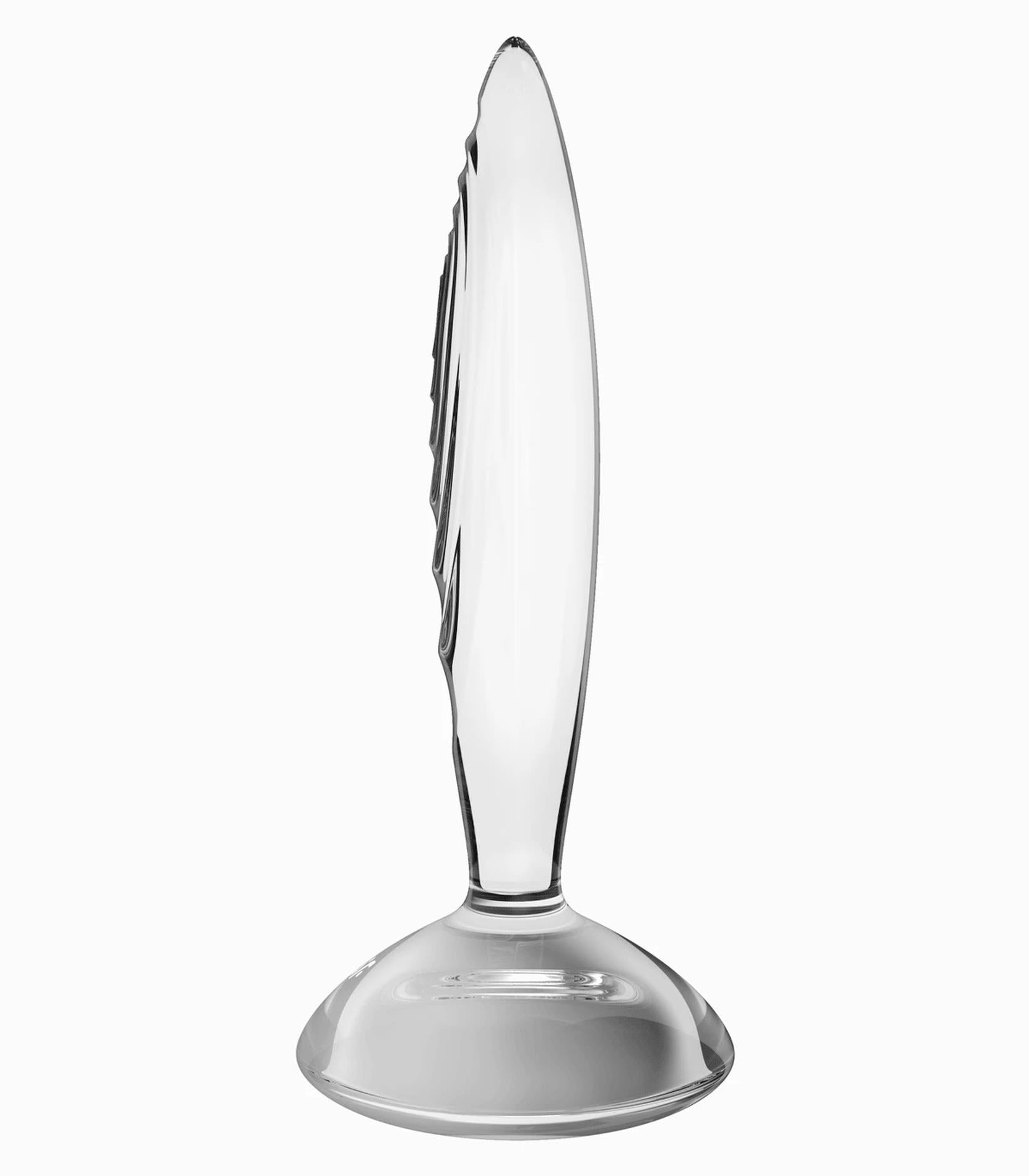 Plug anal Satisfyer din sticlă strălucitoare, 21 cm