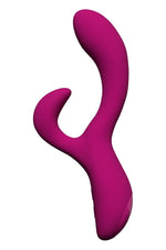 Vibrator USB Iepuraș din silicon Blush Quinn Burgundy 23 cm