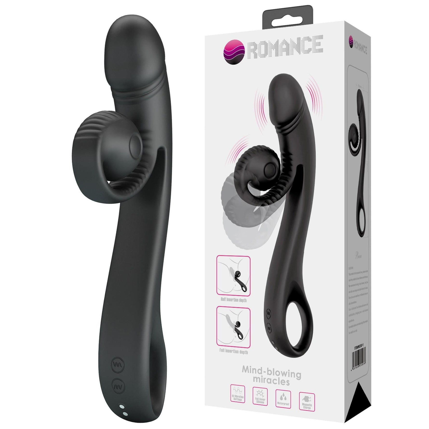 Vibrator Pretty Love Selma Snail Rabbit Negru