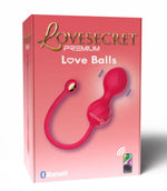 Bile Kegel Premium Lovesecret cu aplicație, silicon roz, USB, 22 cm
