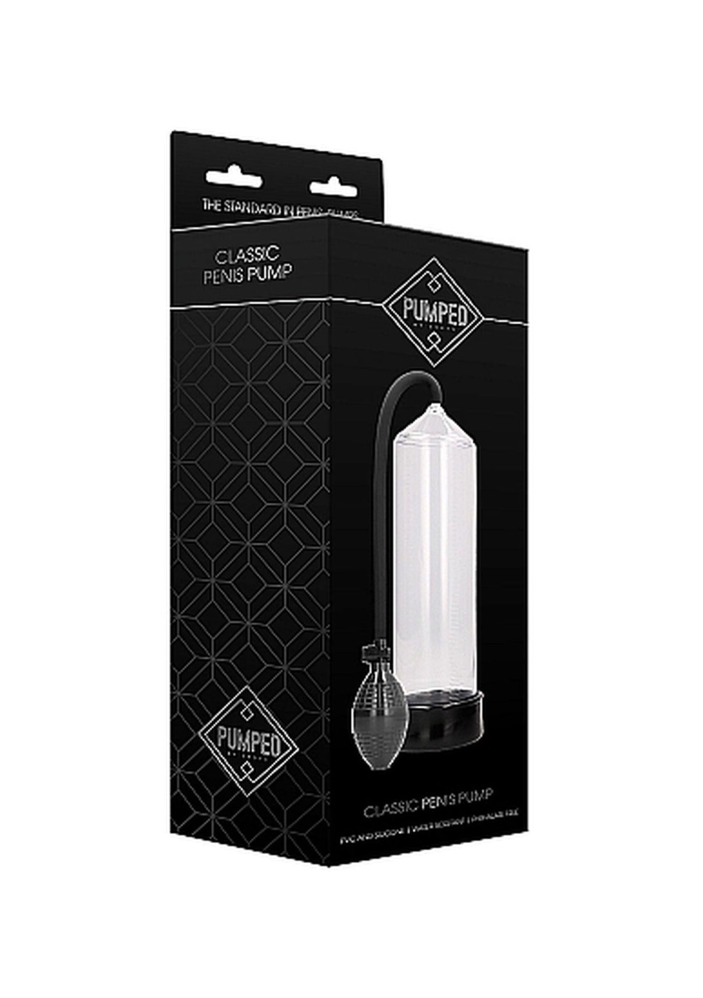 Pompă de penis transparentă 23 cm