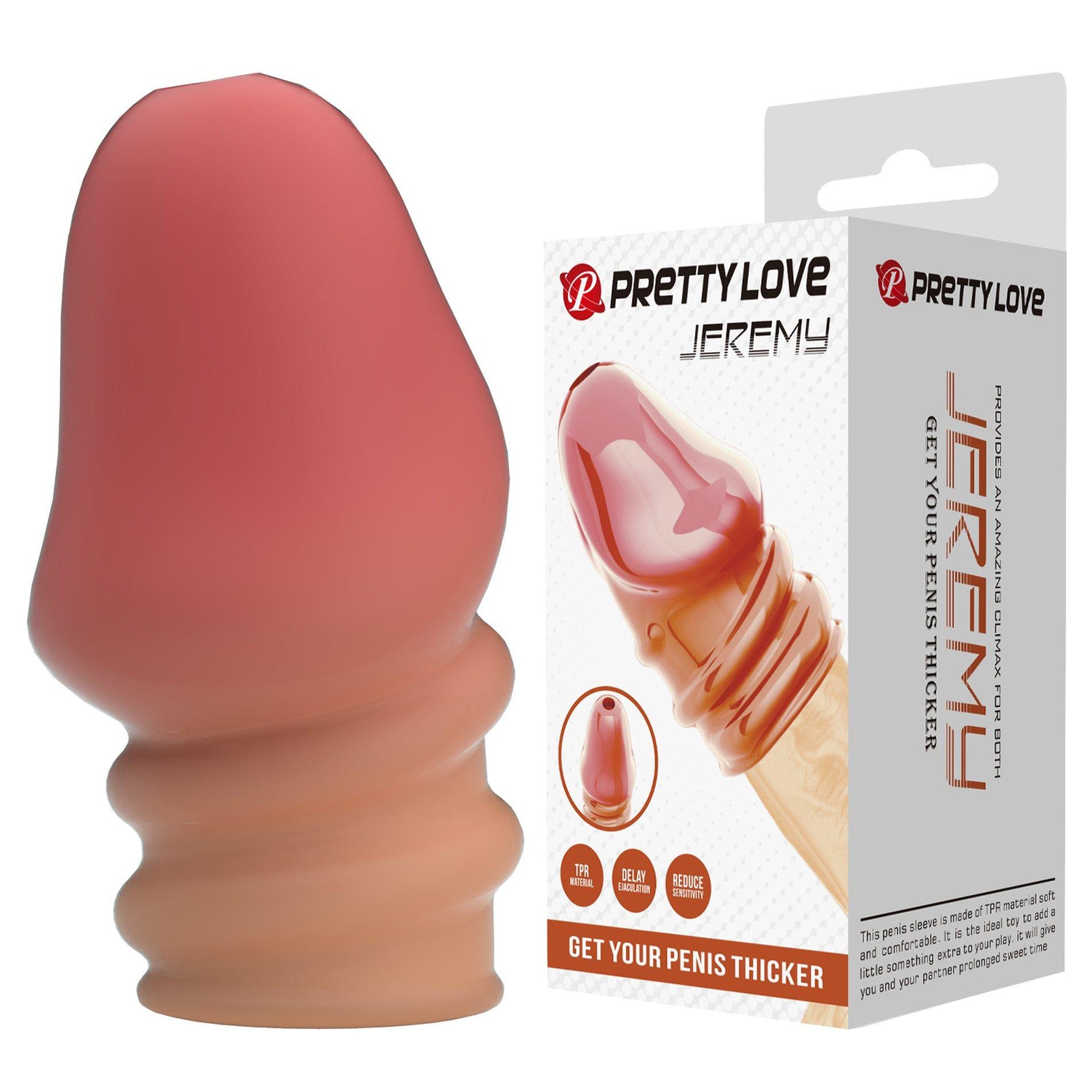 Pretty Love Jeremy TPR Extensor de penis impermeabil