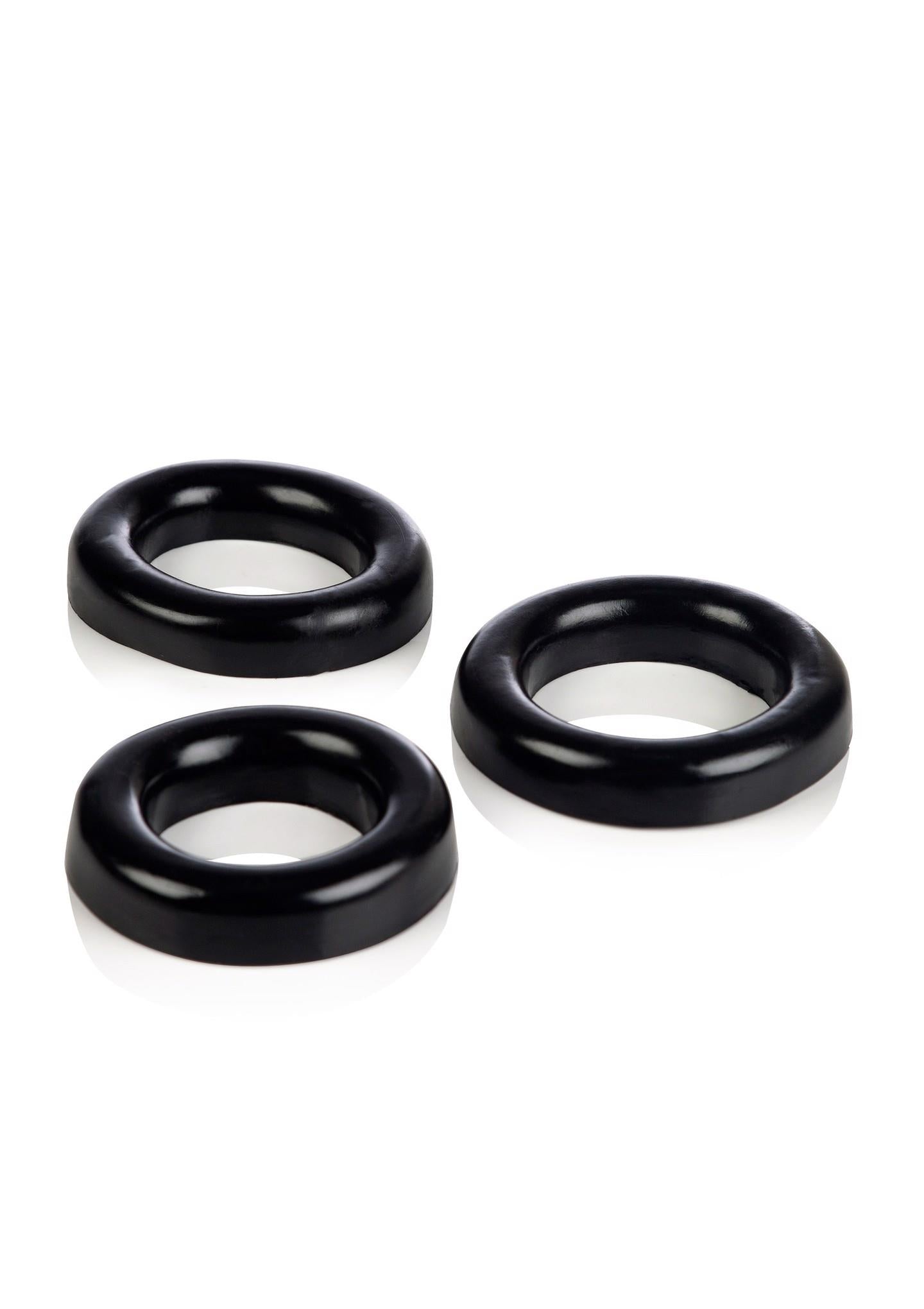 Set de inele pentru penis Calexotics COLT cu 3 inele, negru