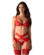Set lenjerie intimă Obsessive Cupide Desir roșu L/XL
