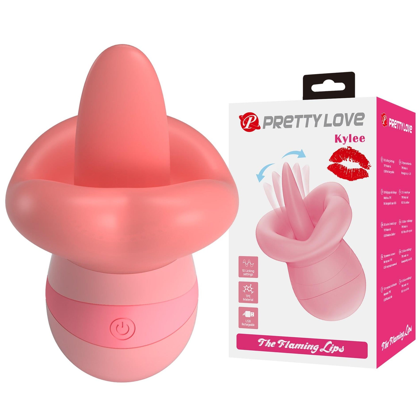 Stimulator de lins Pretty Love Kylee cu 10 moduri, USB, TPE