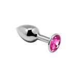 Plug anal metalic Alive Mini roz cu cristal