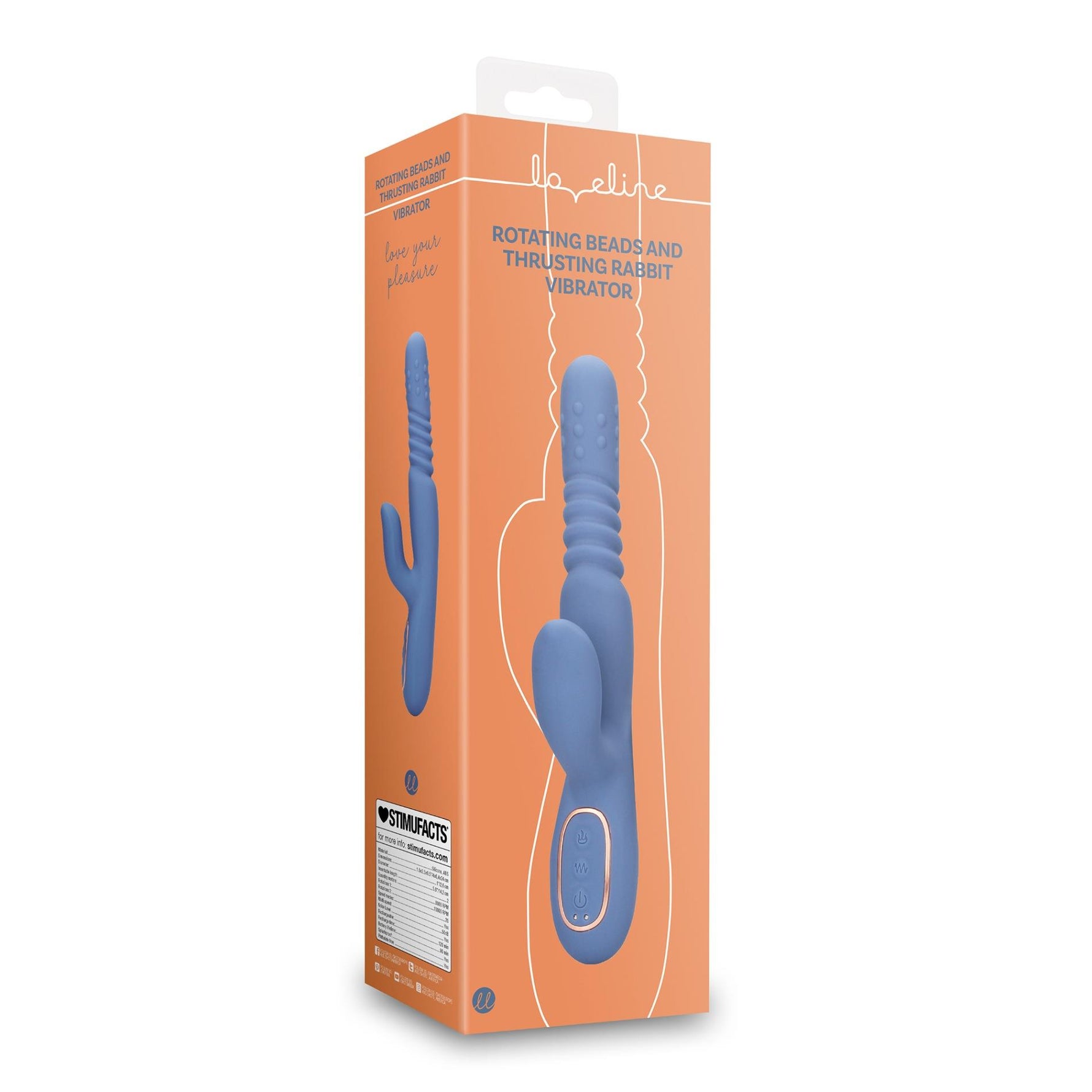 Vibrator Loveline Blue Thrust Bunny