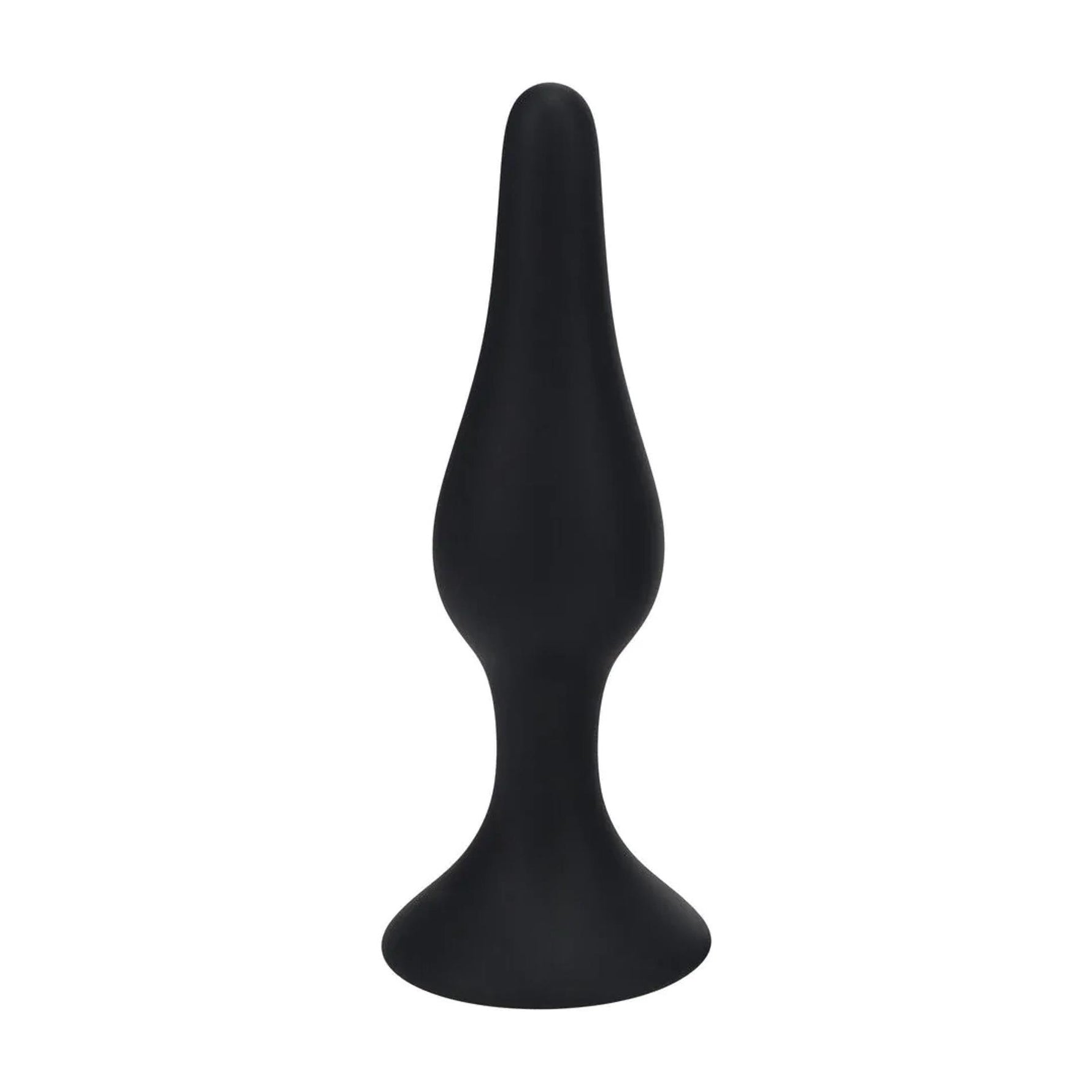 Dop anal Levelz XL Slim din silicon, negru, 15,5 cm