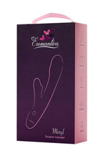 Vibrator Eromantica Meryl din silicon, model iepuraș, roz, USB, 22,5 cm