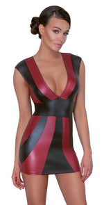 Rochie mulată Cottelli PARTY roșu negru S