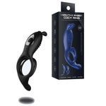 Inel vibrant pentru penis USB, drăguț, negru, din seria B, cu telecomandă, pentru iepurași