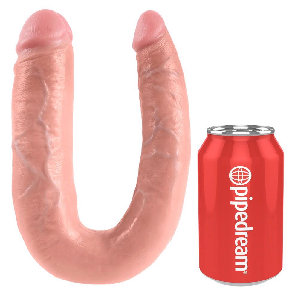 Dildo dublu King Cock Large Double Trouble din PVC, 43 cm