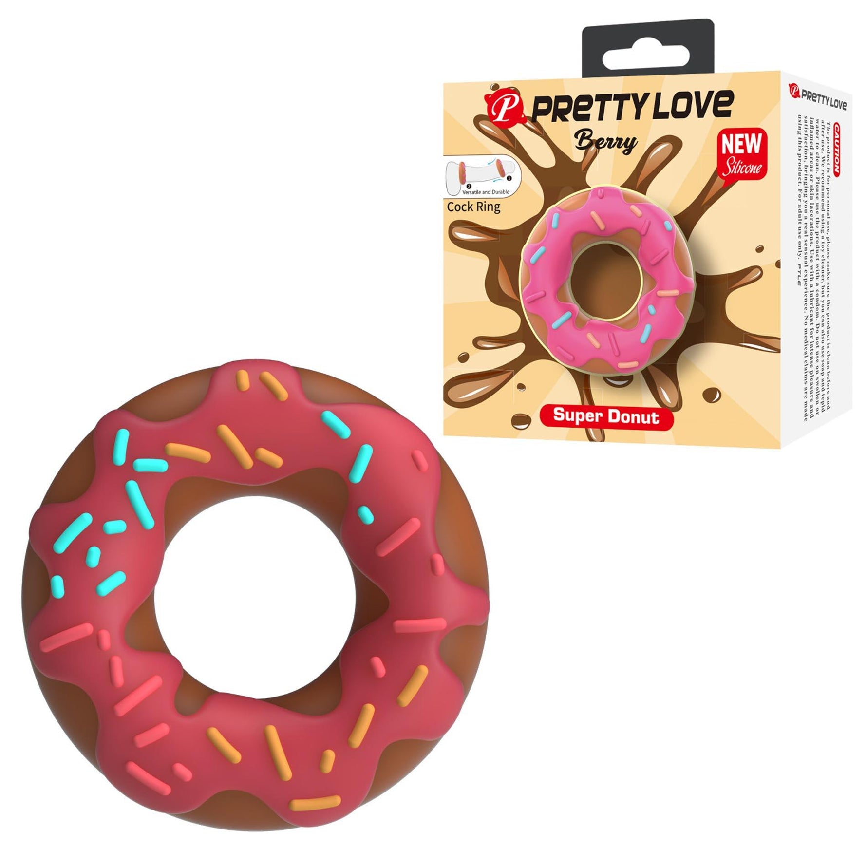 Inel pentru penis Pretty Love, din silicon super moale, tip gogoașă