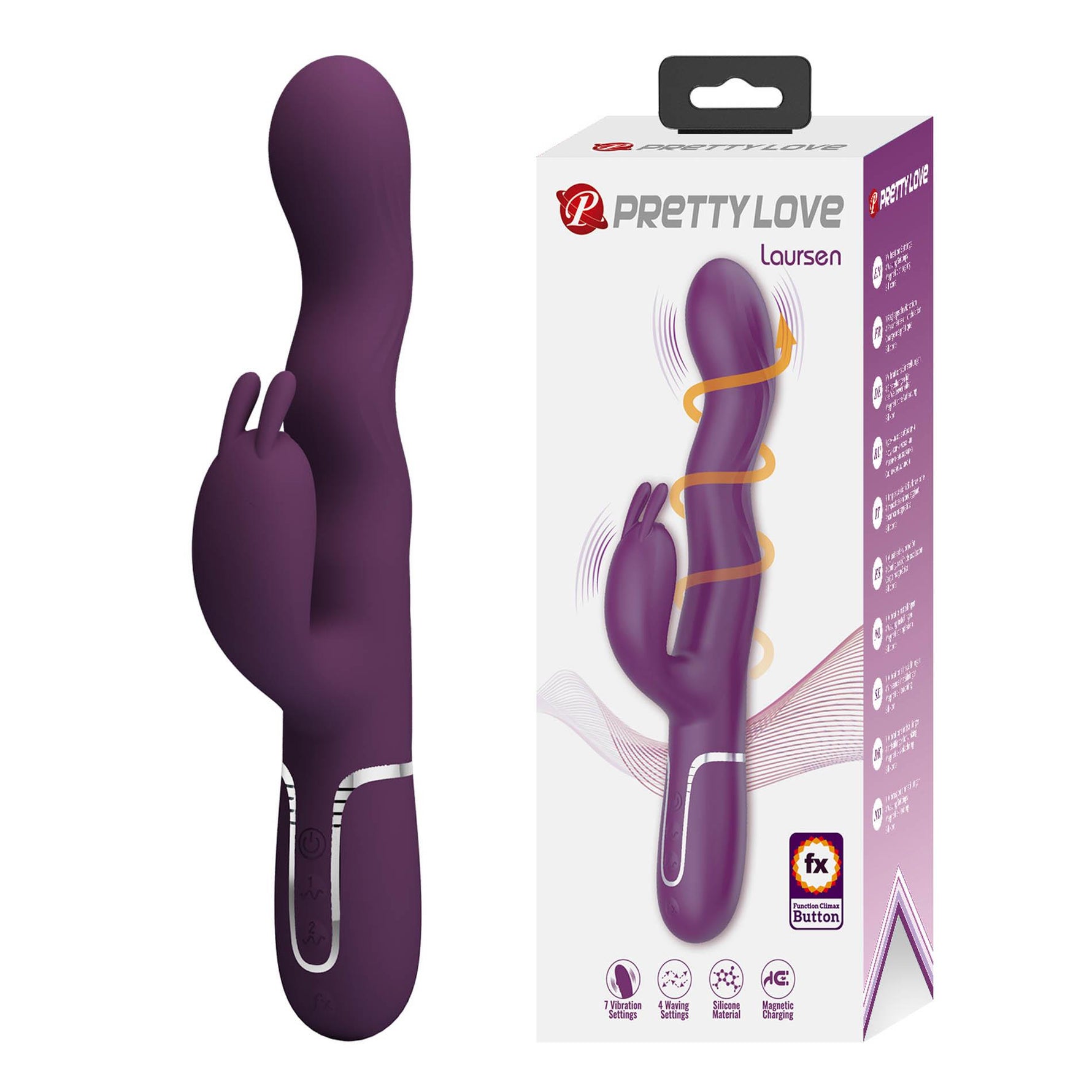 Vibrator Laursen Purple Wave Rabbit