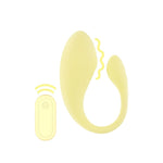 Vibrator Loveline pentru punctul G cu telecomandă, galben