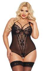 Body erotic Amanda SoftLine din dantelă neagră XL