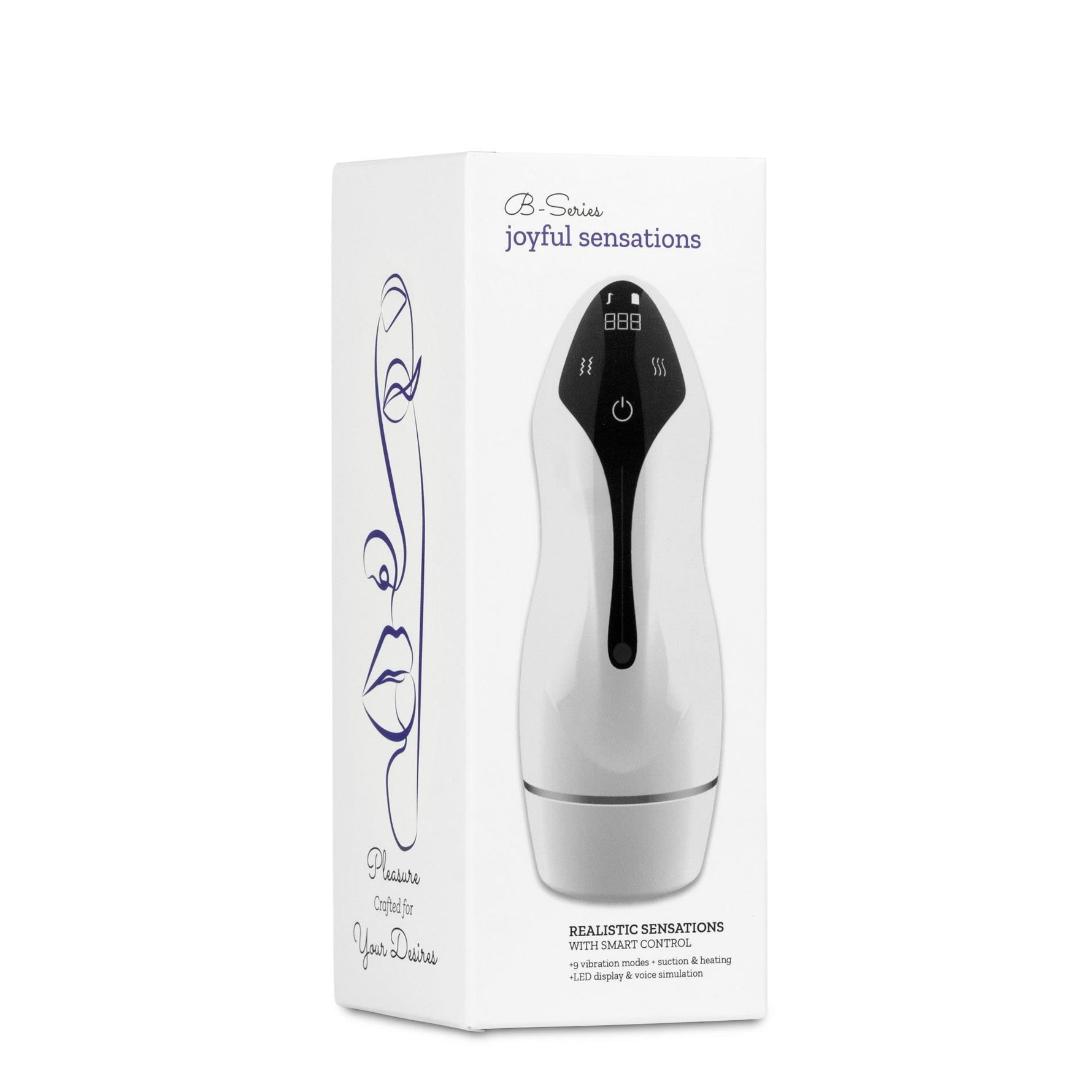 Cupă de masturbare cu ventuză vibratoare încălzită prin USB Lyla B Series