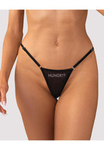 Obsessive Violami Hungry S/M tanga transparentă neagră