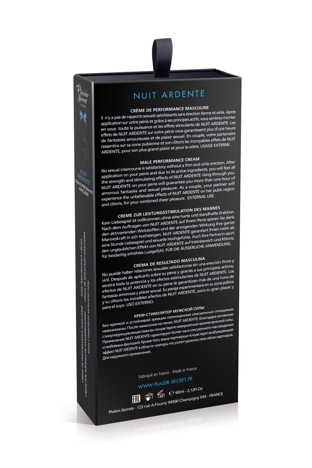 Cremă încălzitoare Nuit Ardente Secret Pleasure 60ml
