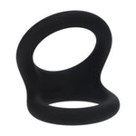 Inel dublu pentru penis Levelz din silicon, negru, L