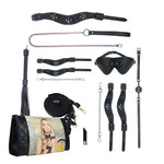 Set BDSM Venice Collection cu geantă Ouch!, Negru