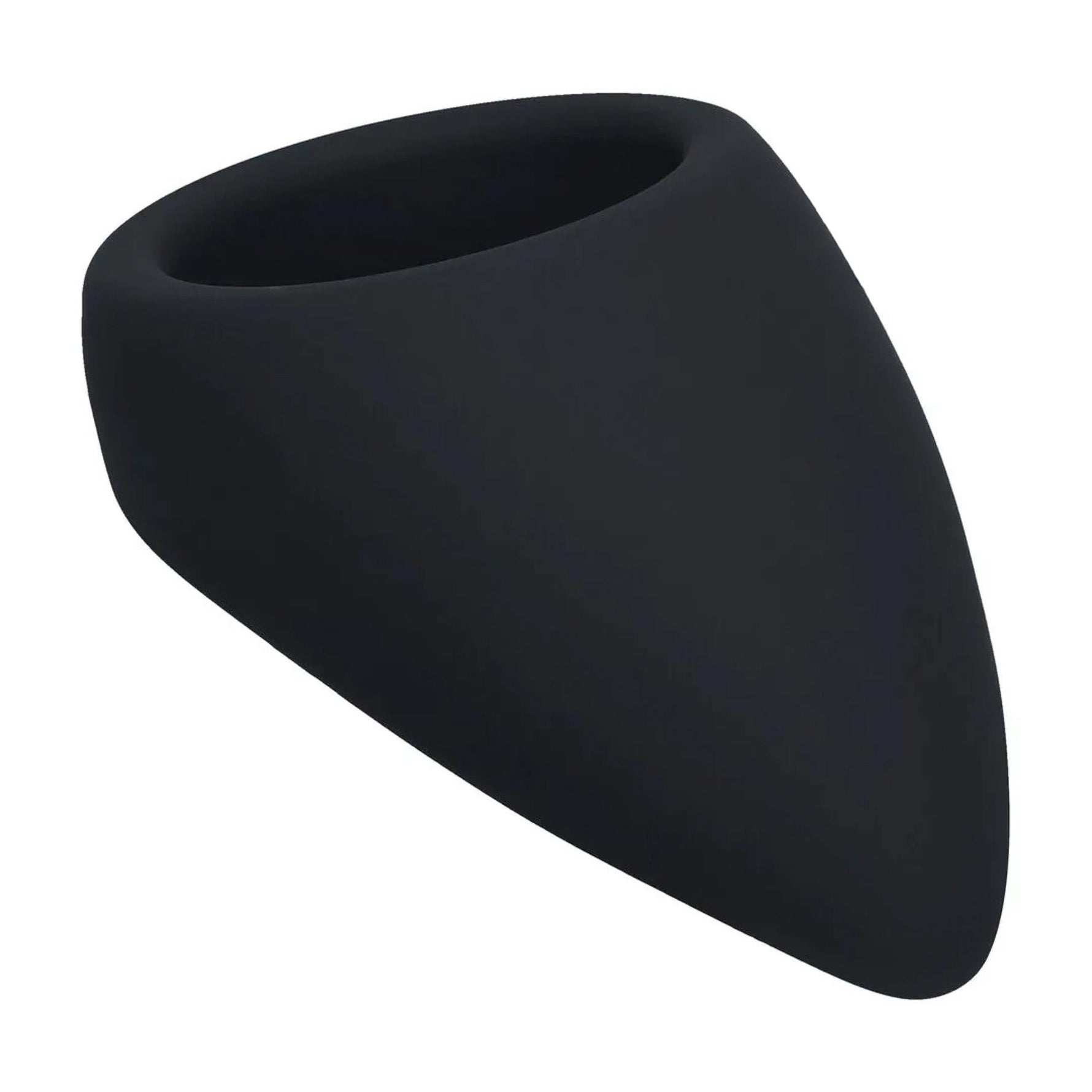 Inel de erecție Levelz din silicon tip lacrimă, negru, 9 cm