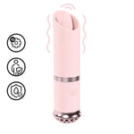 Vibrator ruj mini Loveline Luxe din silicon, roz, 10 cm