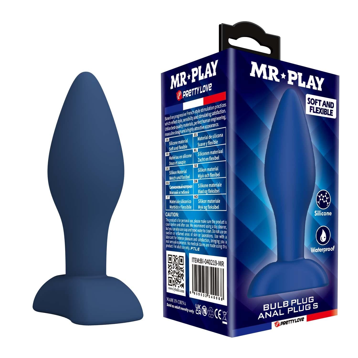 Dop anal din silicon Mr. Play Bulb S pentru începători