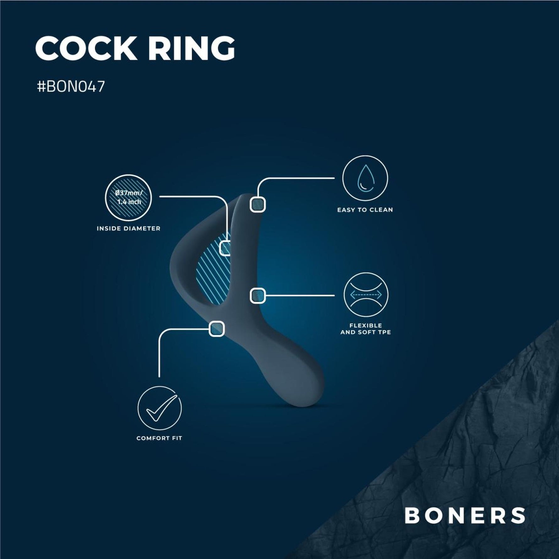 Inel de penis Boners din silicon
