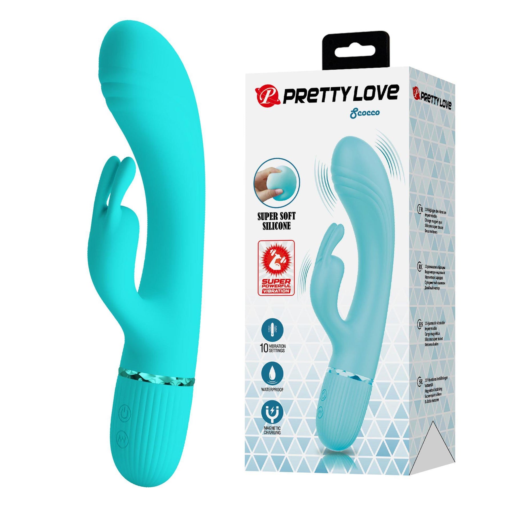 Vibrator Pretty Love Gcocco Bunny cu 10 vibrații
