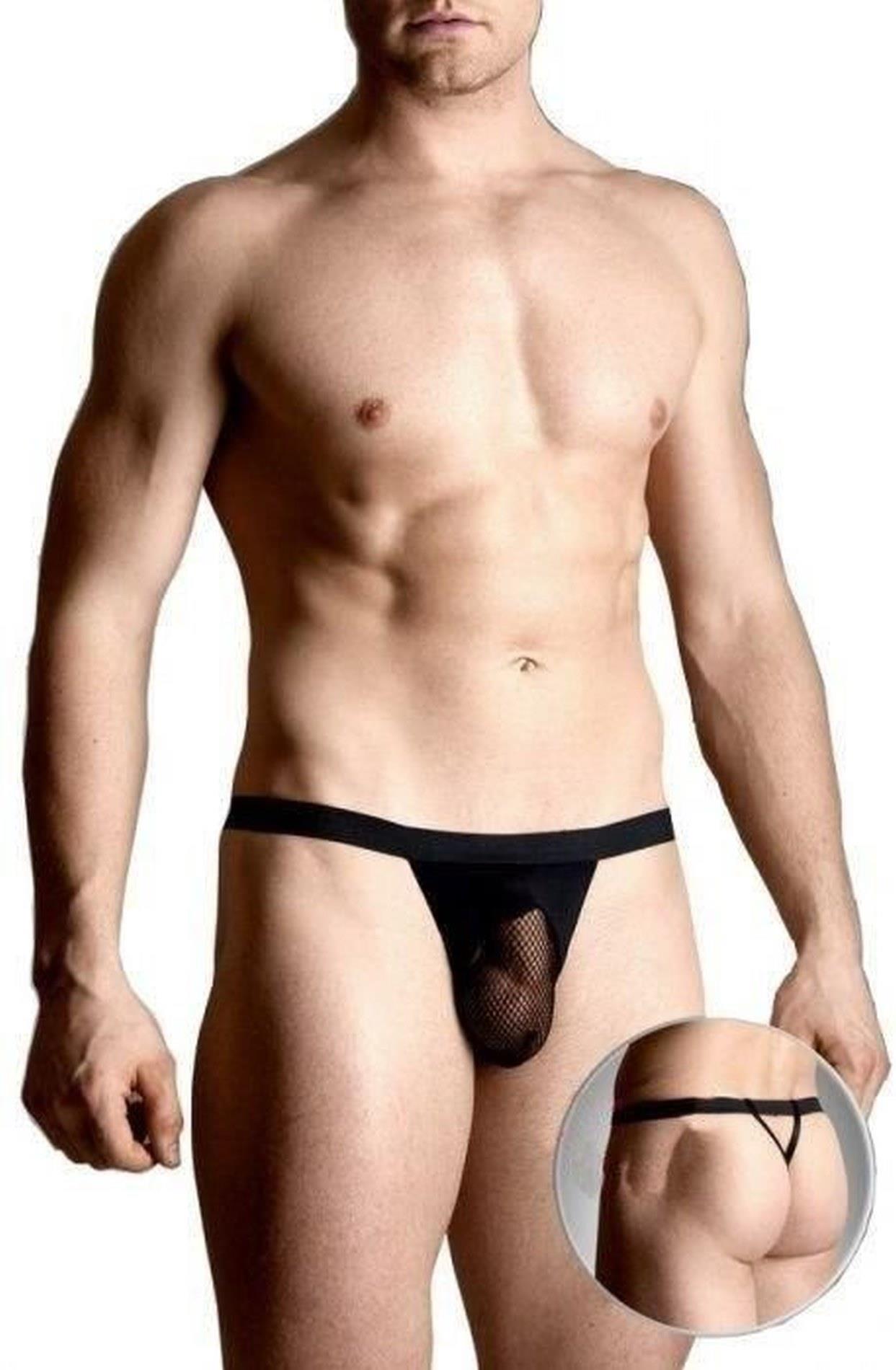 Tanga SoftLine Collection pentru bărbați, tip plasă, negru, XL