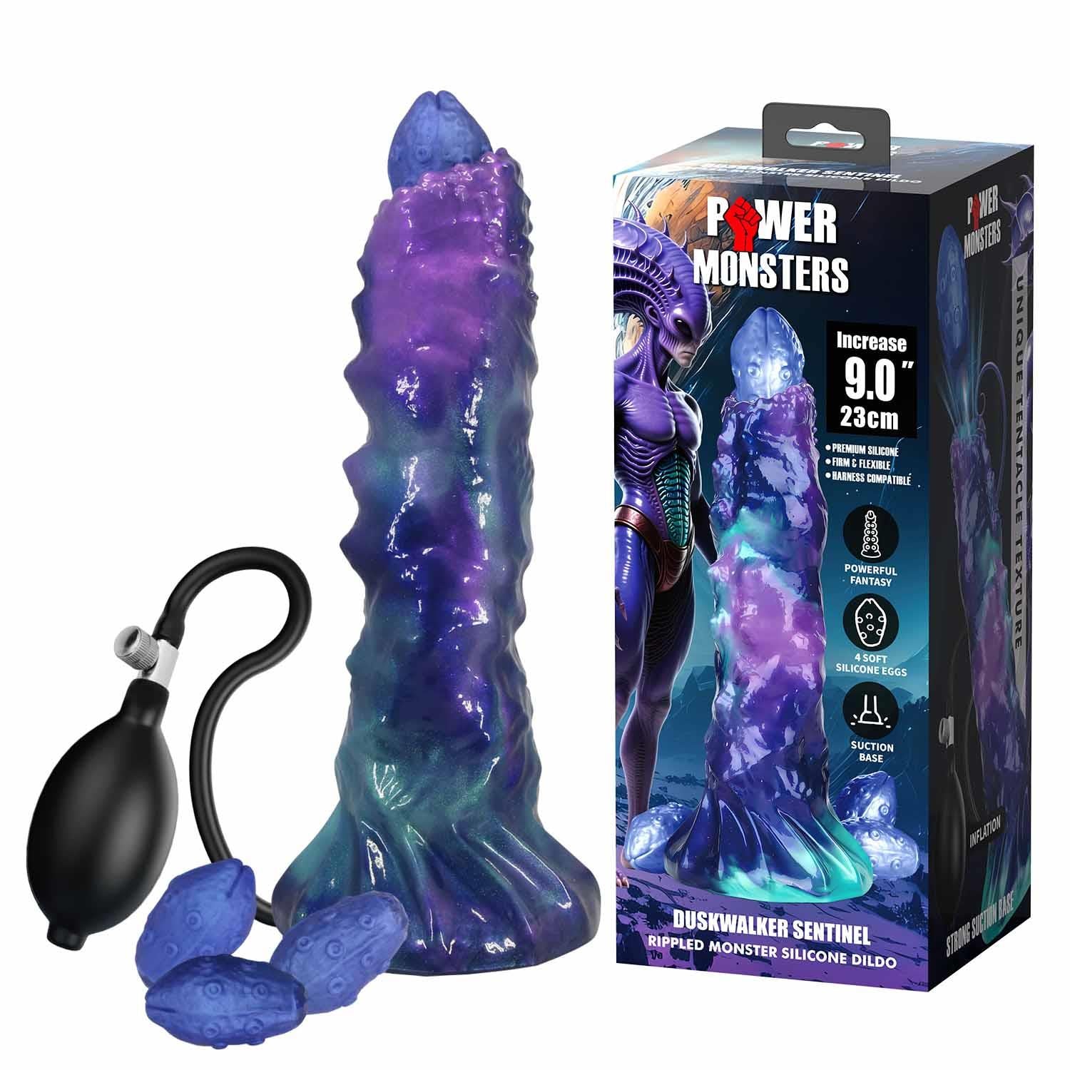 DuskWalker Sentinel – Dildo monstru din silicon cu nervuri de 23 cm