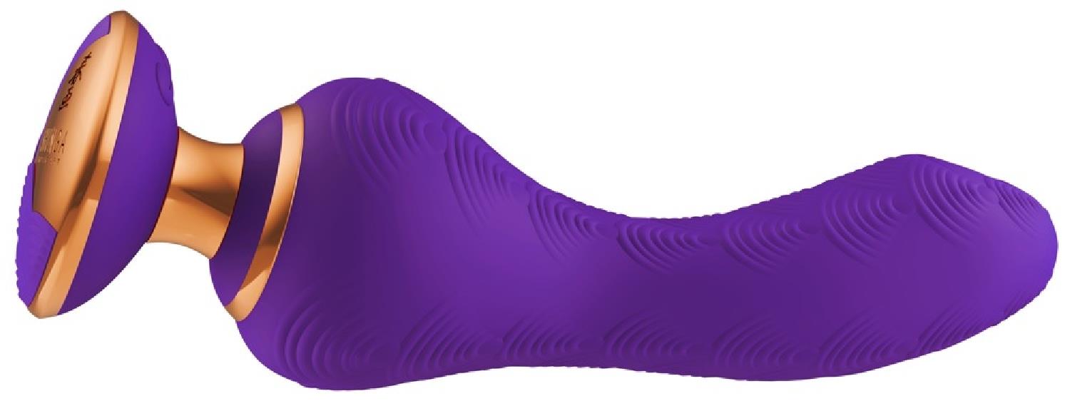 Vibrator Shunga Sanya din silicon pentru punctul G, violet, USB, 19 cm