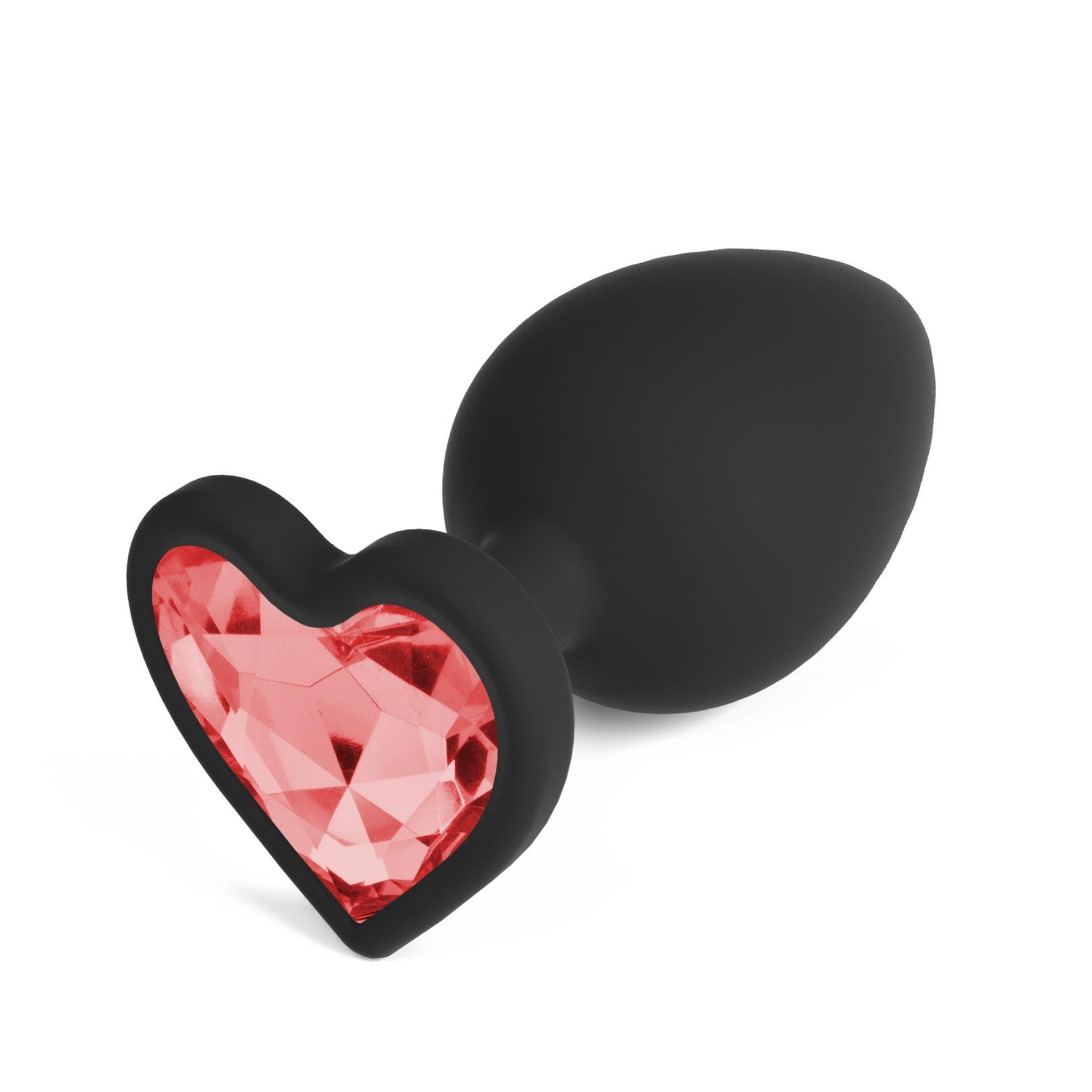 Plug anal din silicon Crushious Cuore mic cu 4 cristale 7cm