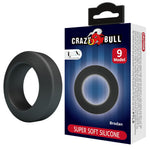 Inel pentru penis Crazy Bull Brodan din silicon, impermeabil, 3,8 cm