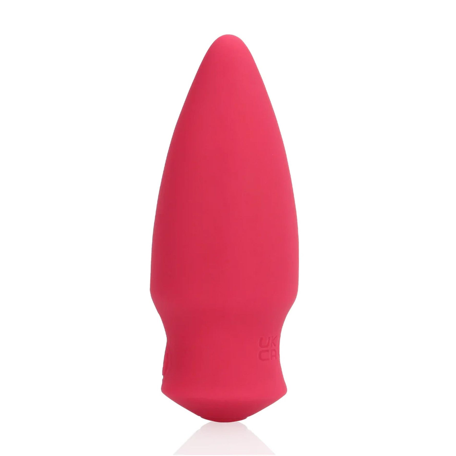 Vibrator Loveline din silicon cu con roșu, 7,7 cm
