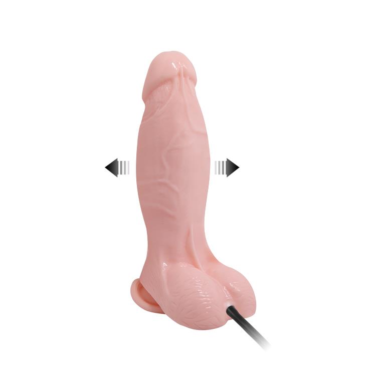 Dildo gonflabil Baile, de culoarea pielii, cu ventuză