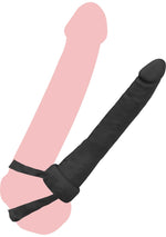 Penetrator anal din silicon Double Trouble, negru, dorință ascunsă
