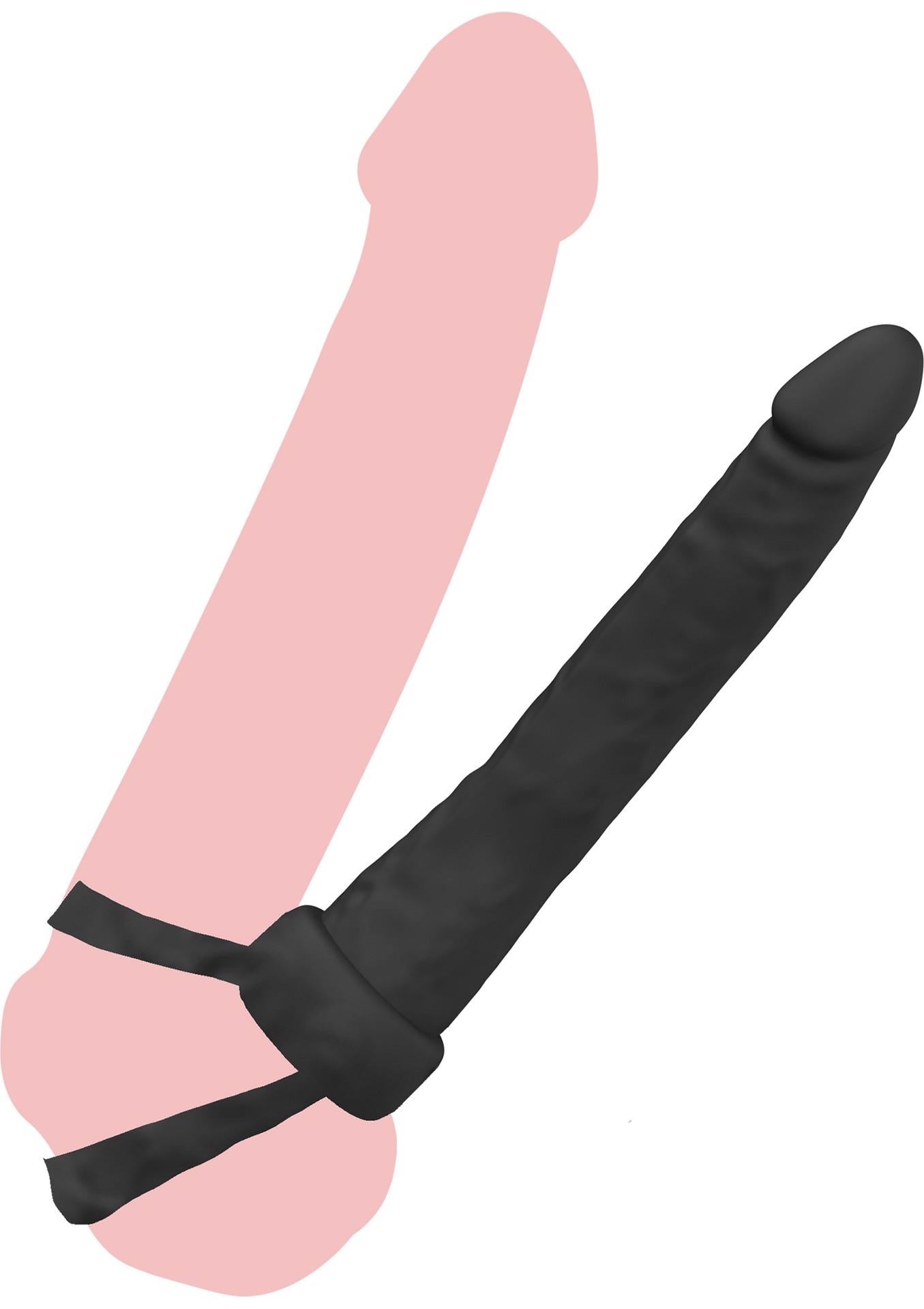 Penetrator anal din silicon Double Trouble, negru, dorință ascunsă