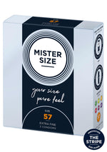 Prezervative ultra subțiri MISTER SIZE 57 mm naturale, 3 bucăți